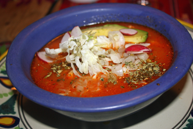 Red Pozole with Pork and Chicken