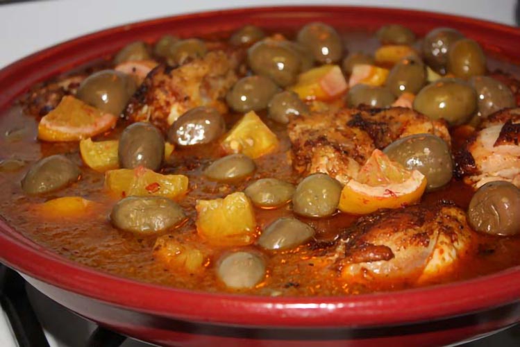 Chicken Tagine with Preserved Lemons and Green Olives
