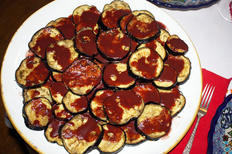 Eggplant with Pomegranate Molasses