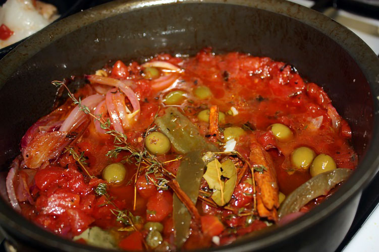 Fish with Salsa Veracruzana (Pescado a la Veracruzana)